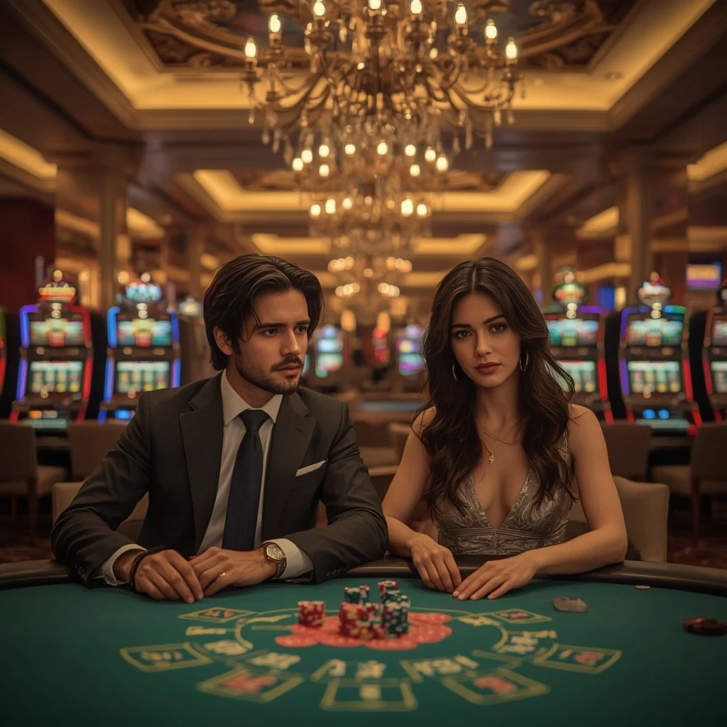 Dos jugadores de póker en LUCKY BIRD CASINO en Chile